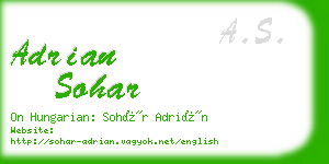 adrian sohar business card